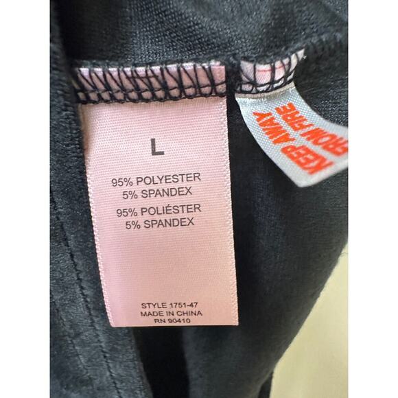 NWT Juicy Couture Size L Black Bling Velour Mini Shorts Sleepwear Gift - Picture 4 of 9